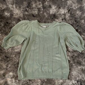 Marled XS Puff Sleeve Sweater